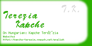 terezia kapche business card